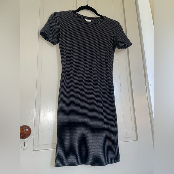 H&M Dresses & Skirts - H&M Black White Striped Sheath Mini Dress Bodycon Grunge Punk Summer Y2K Cute